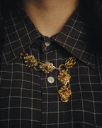-SPECIAL- “CHANEL” 80’s-90’s ornate gold chain necklace