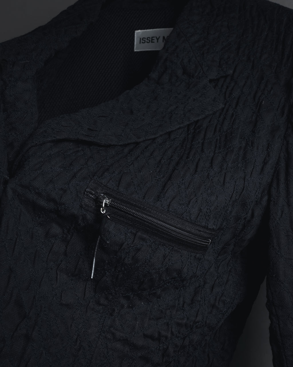 "ISSEY MIYAKE" 98SS Cotton shrunken tailored jacket