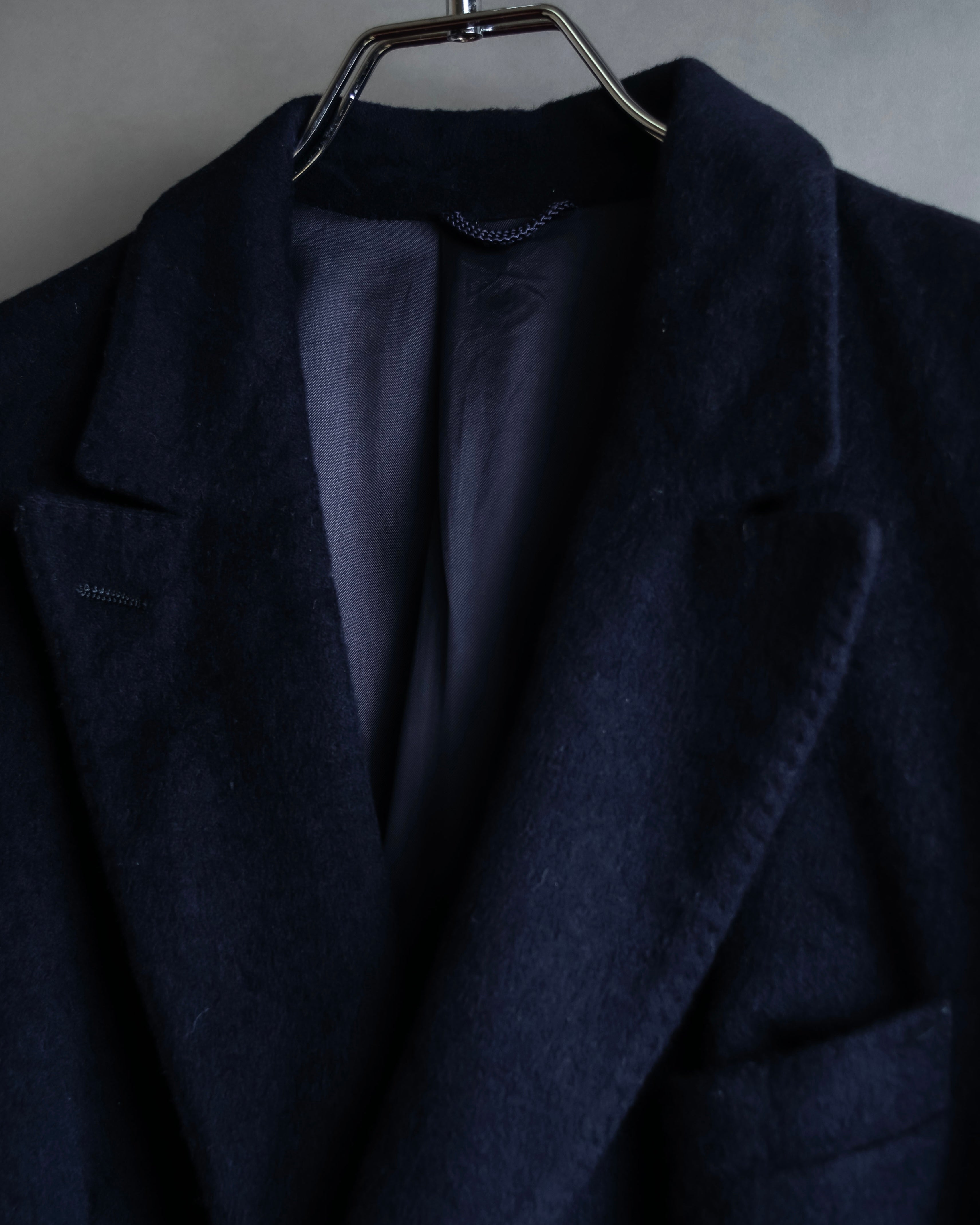 "BALENCIAGA" Peak lapel double-breasted chester coat