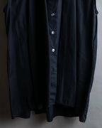 "MAISON MARGIELA" 13SS Panel design sleeveless black shirt
