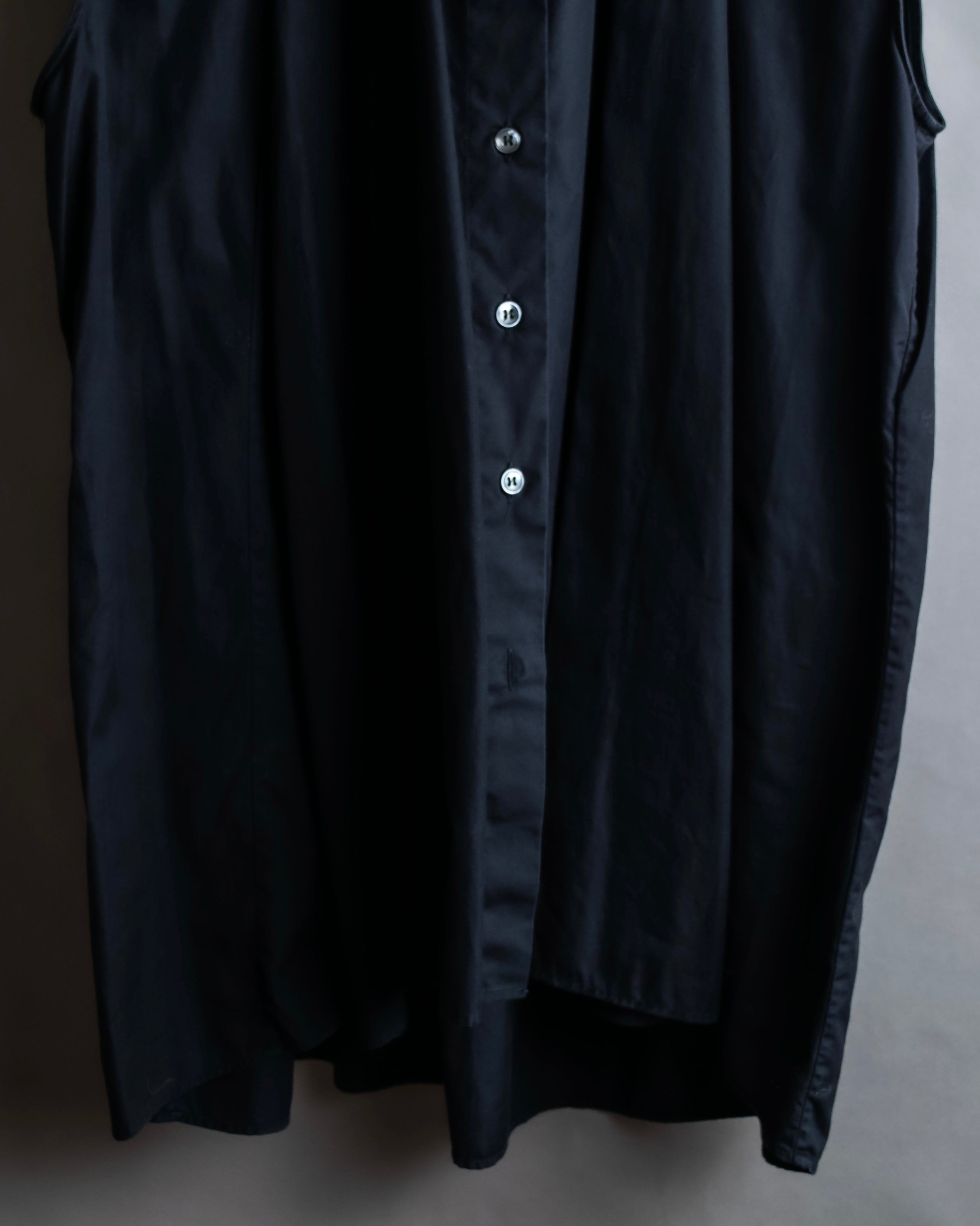 "MAISON MARGIELA" 13SS Panel design sleeveless black shirt