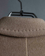 "Max Mara" Buttonless straight line beige chester coat