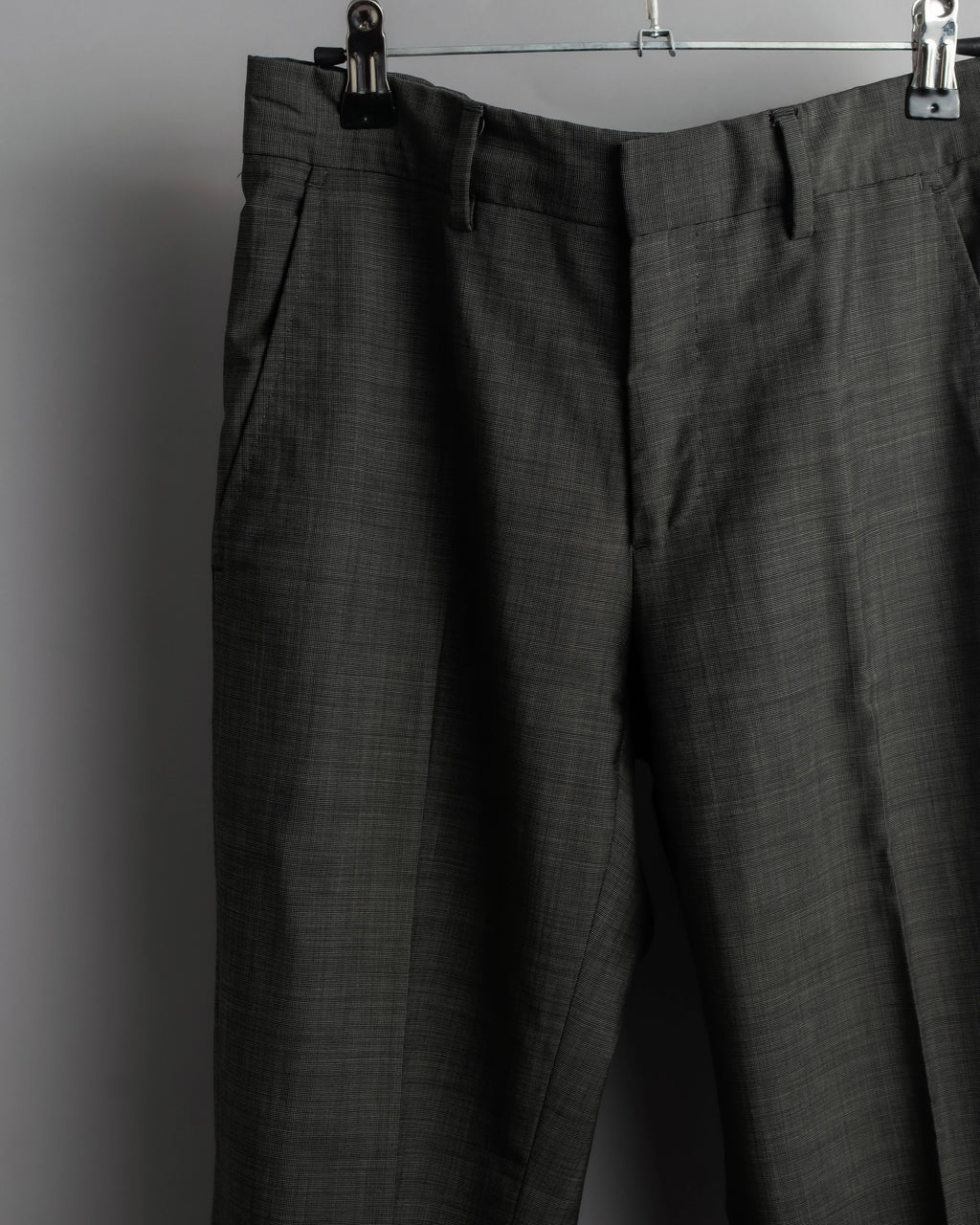 "PRADA" Sharkskin wool minimal tailoring set up