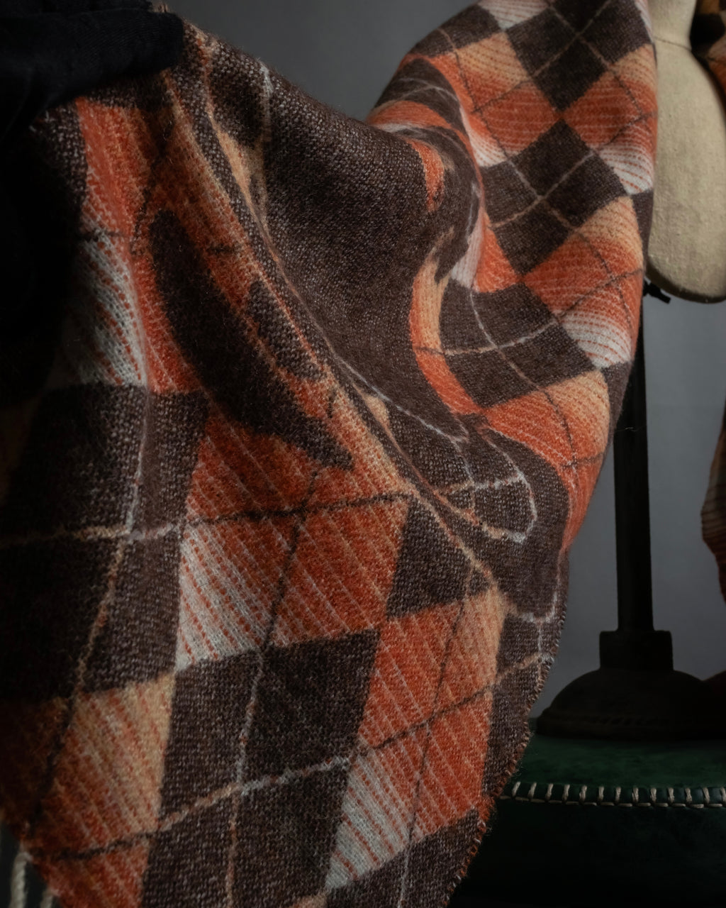 "Vivienne Westwood" Orb & argyle pattern long muffler