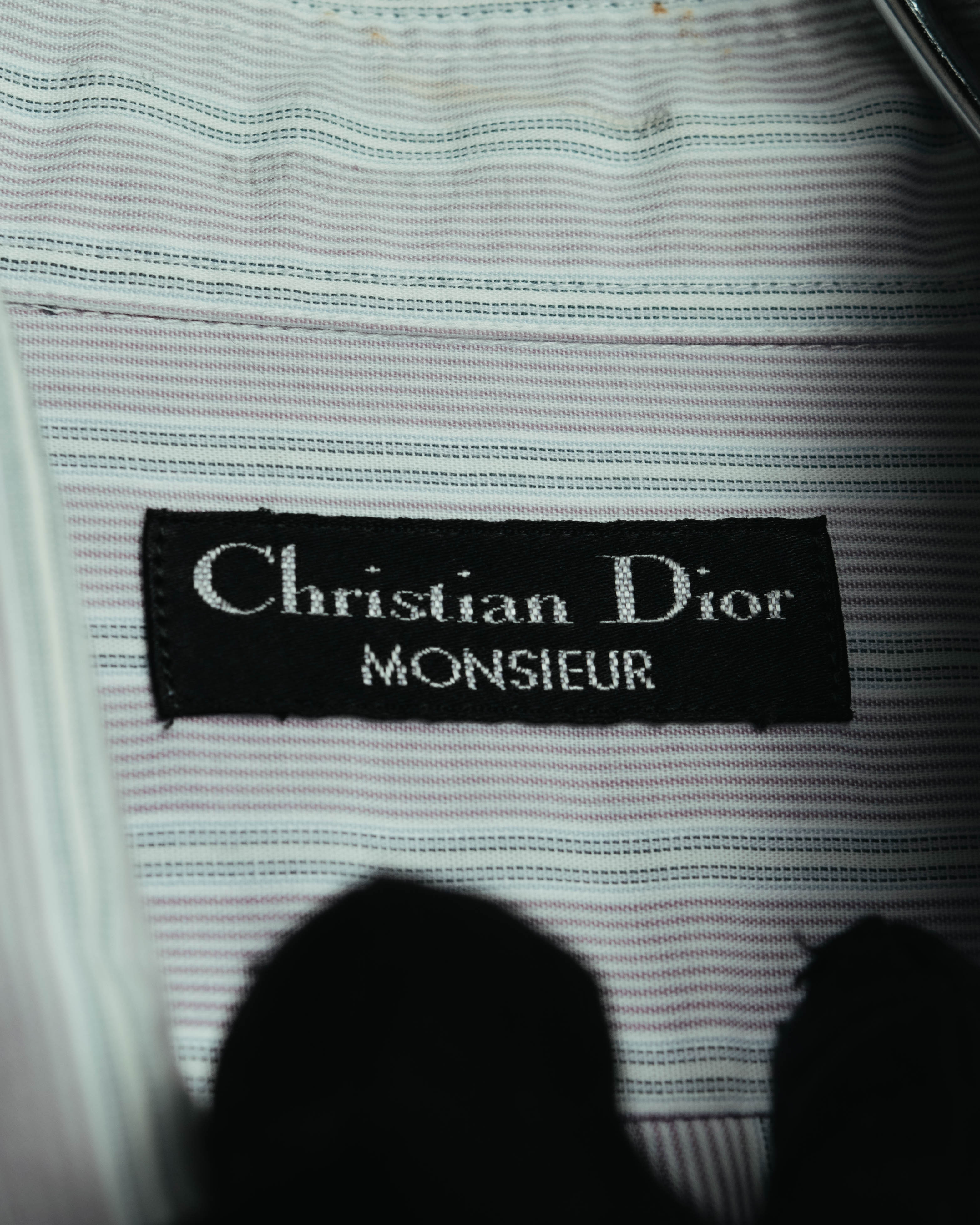 "Christian Dior" 80's-90's Relaxed striped long sleeve shirt