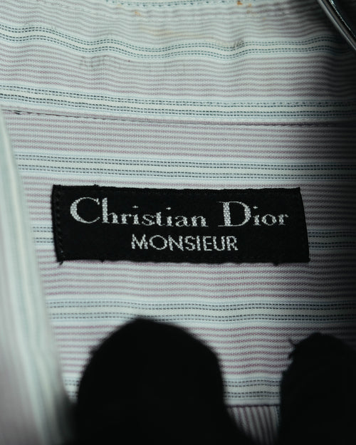 "Christian Dior" 80's-90's Relaxed striped long sleeve shirt