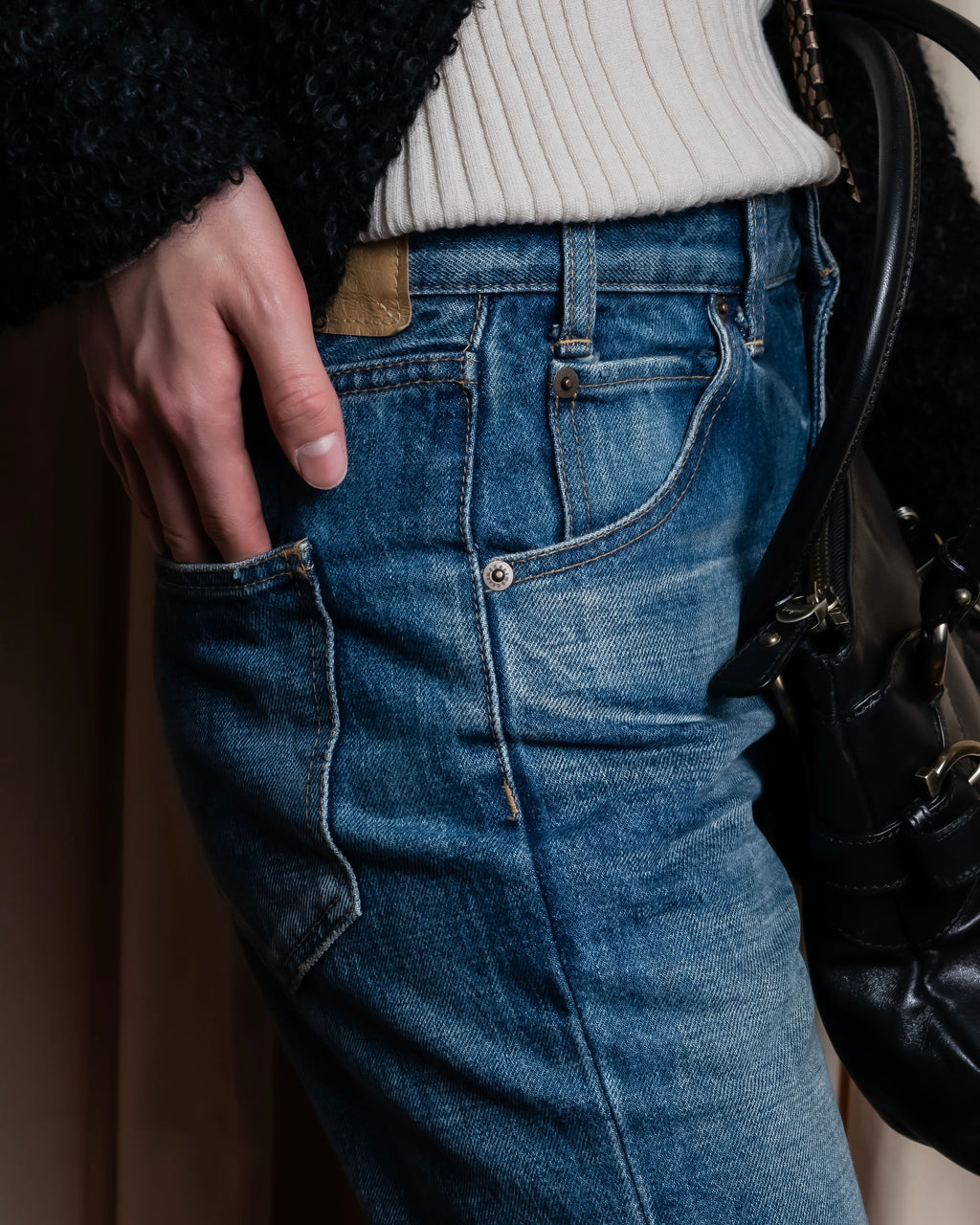 "CELINE" Stonewash design straight denim