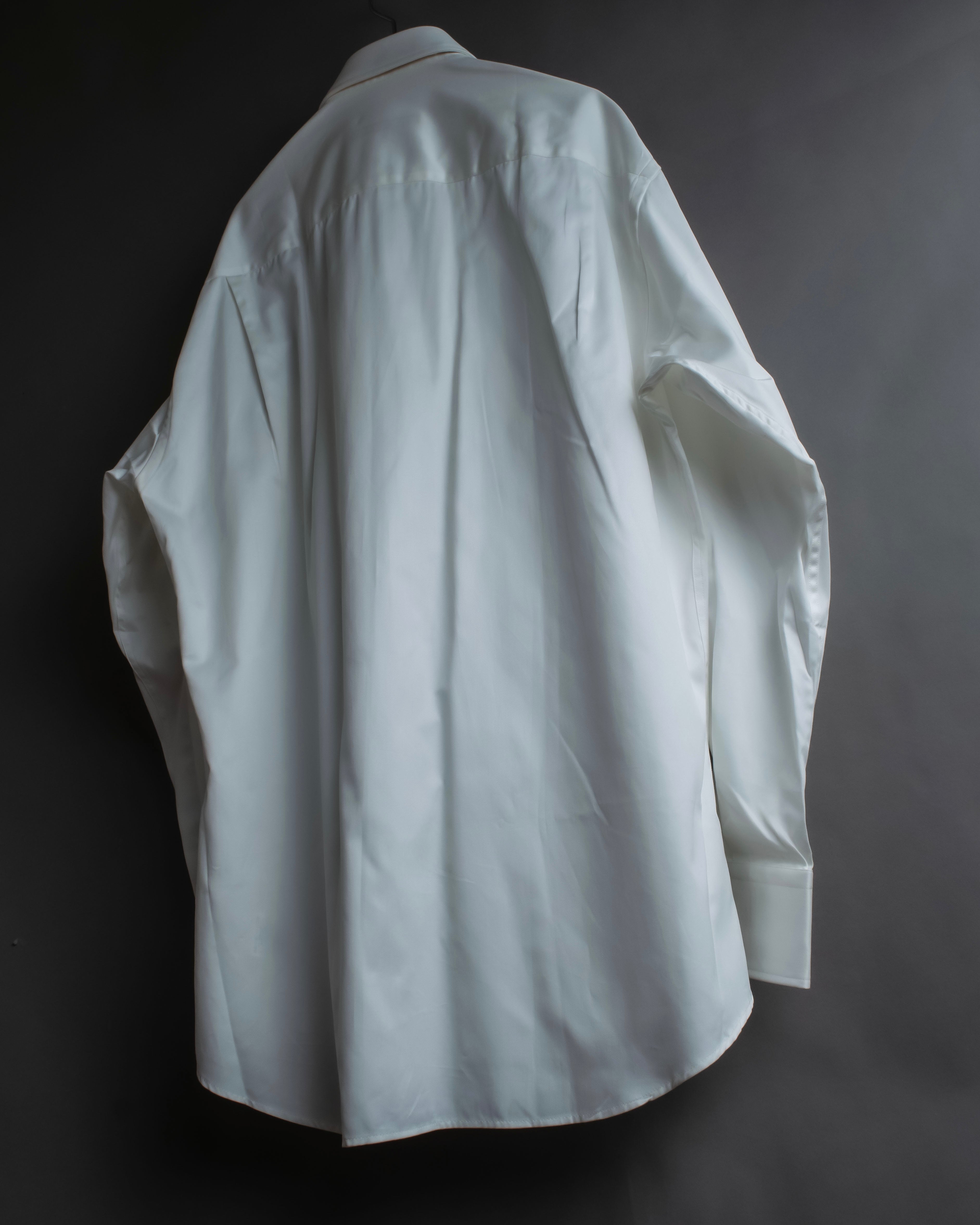 "GUCCI" Slightly glossy cotton white shirt