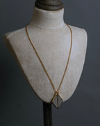 "BALENCIAGA" Red cabochon symmetrical design necklace