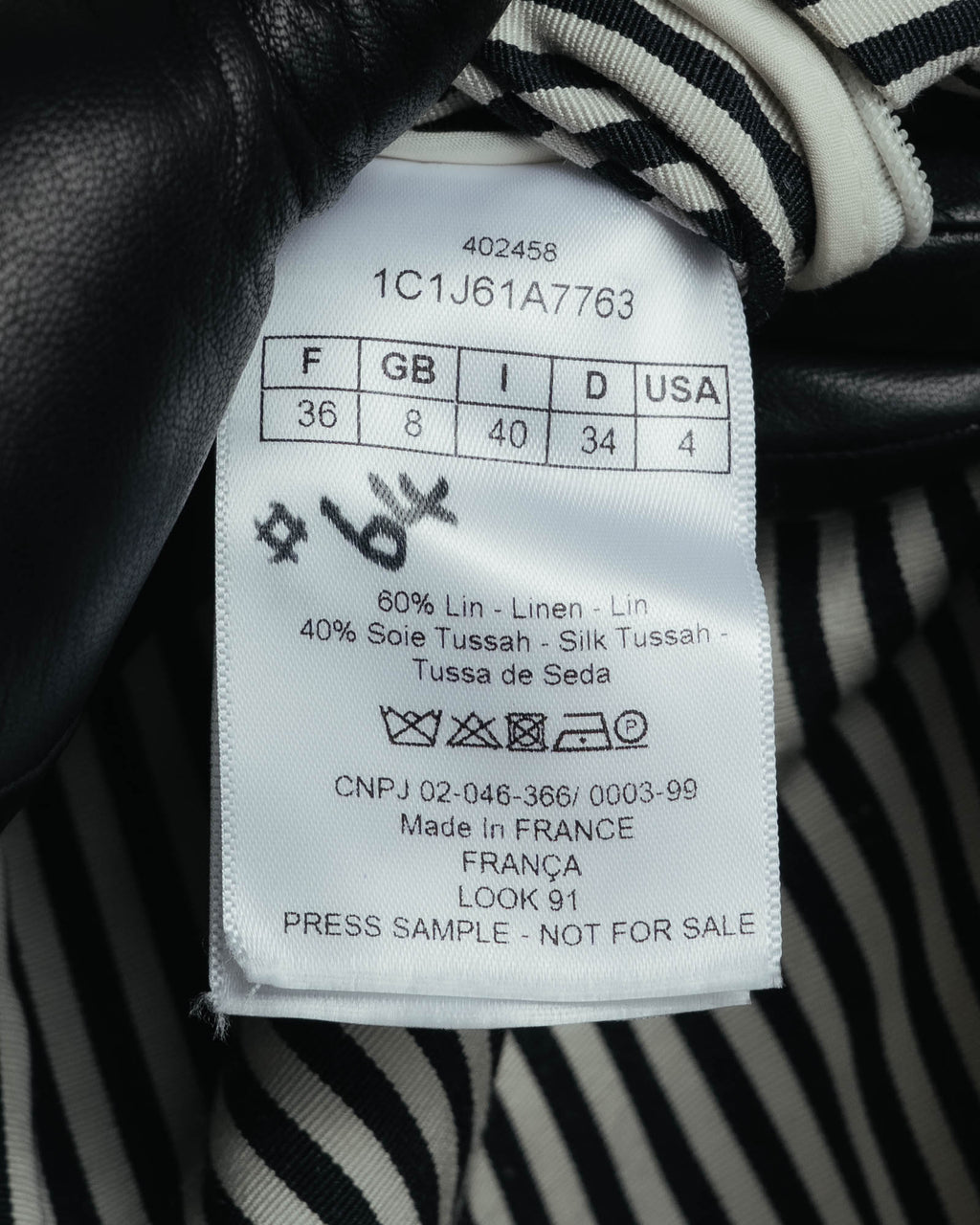 -SPECIAL- “Christian Dior” 2021 cruise striped linen silk tiered skirt