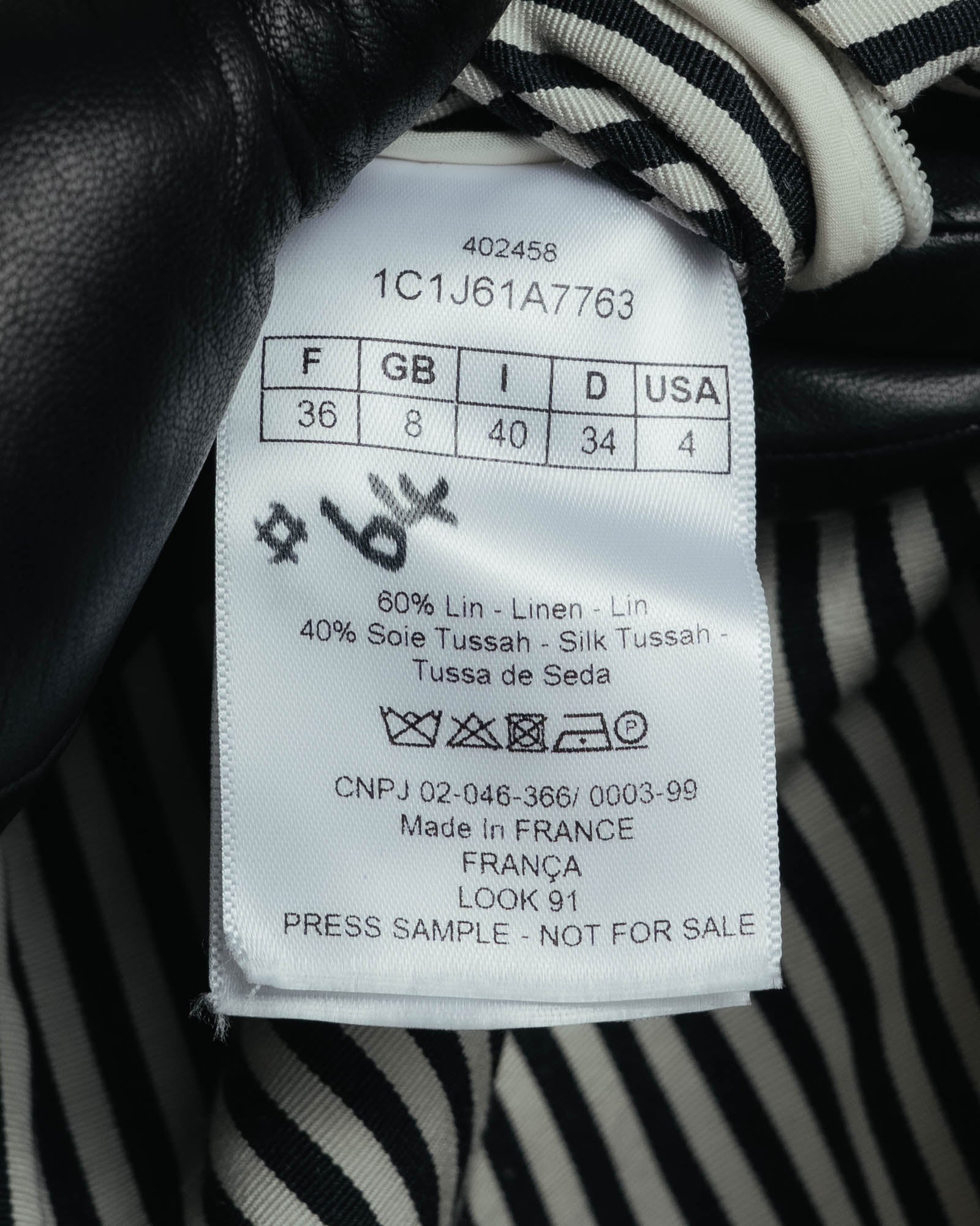 -SPECIAL- “Christian Dior” 2021 cruise striped linen silk tiered skirt