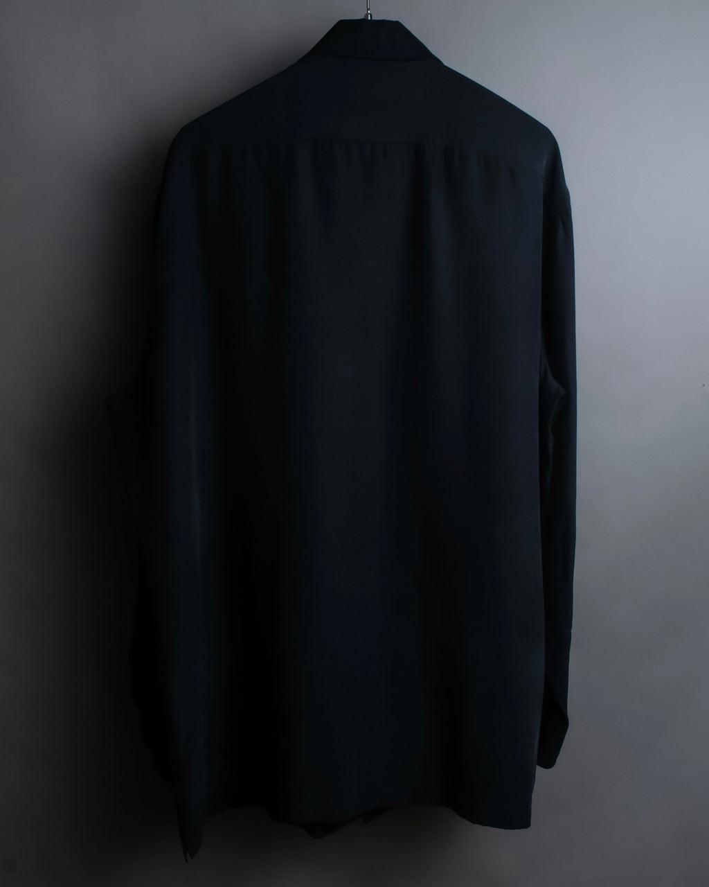 "HUGO BOSS" Striped fabric super oversized black shirt