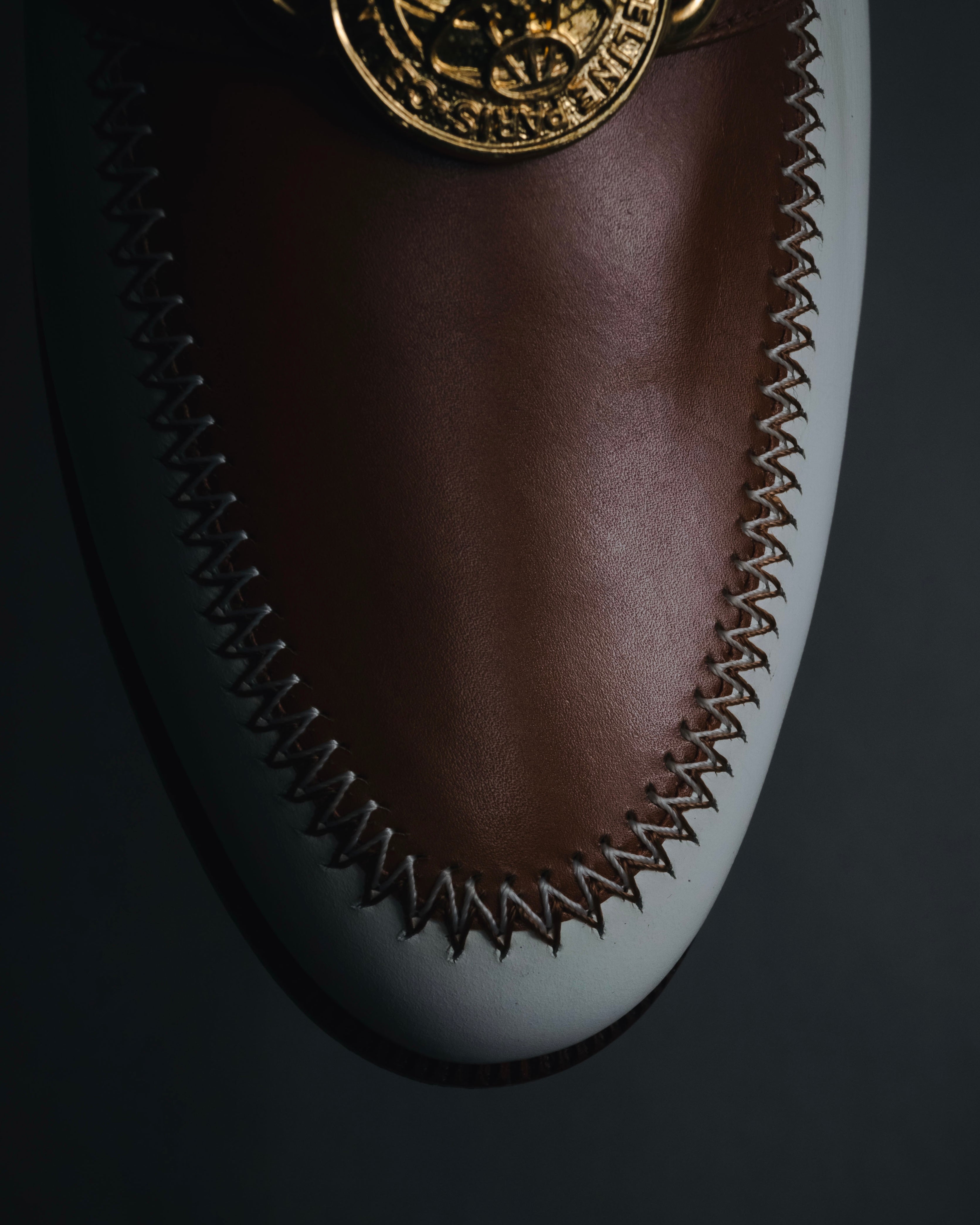 "CELINE" 70’s-80’s Spectator triumph medallion loafers