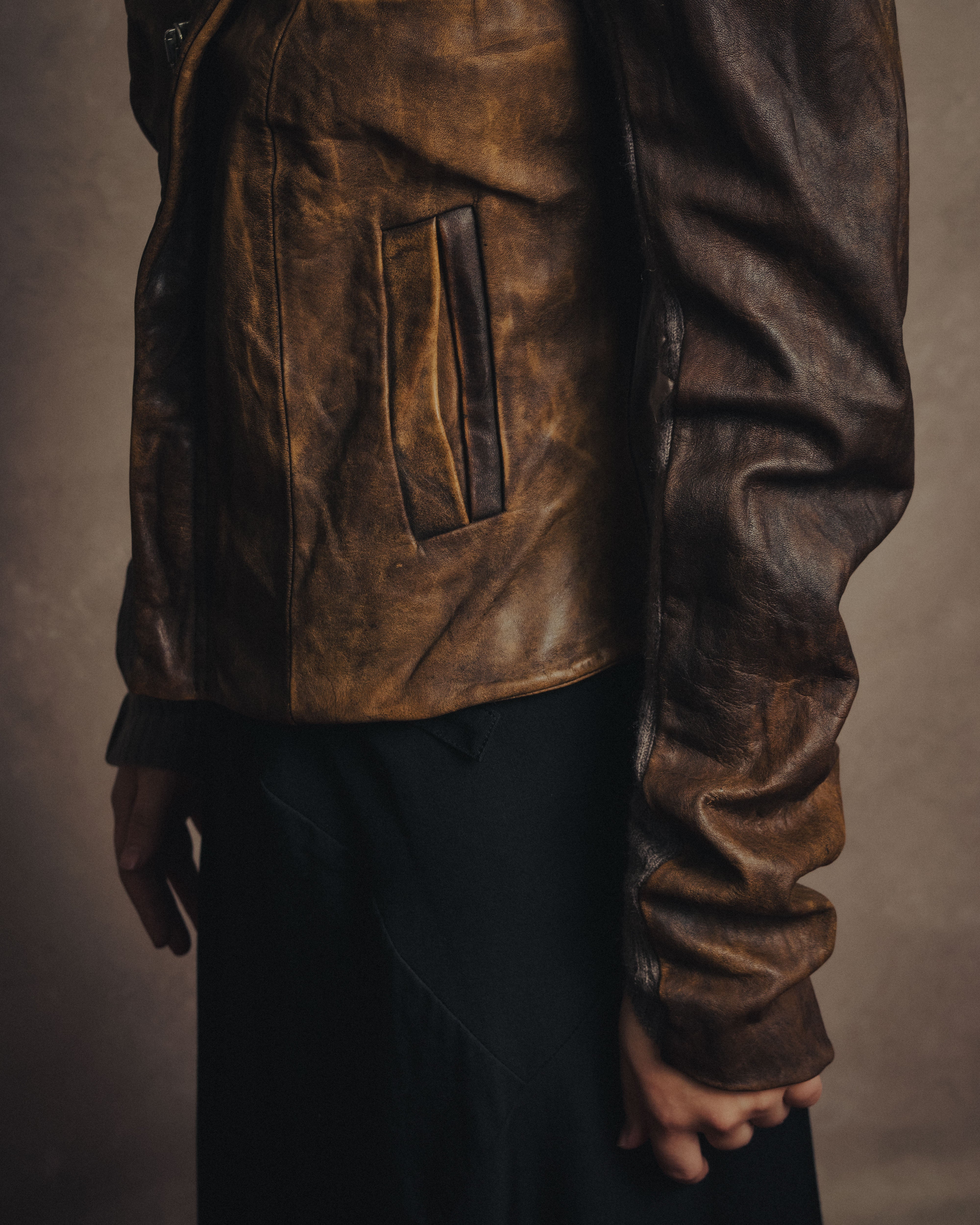 Rick Owens (リックオウエンス) - ウォッシュドラムレザージャケット
