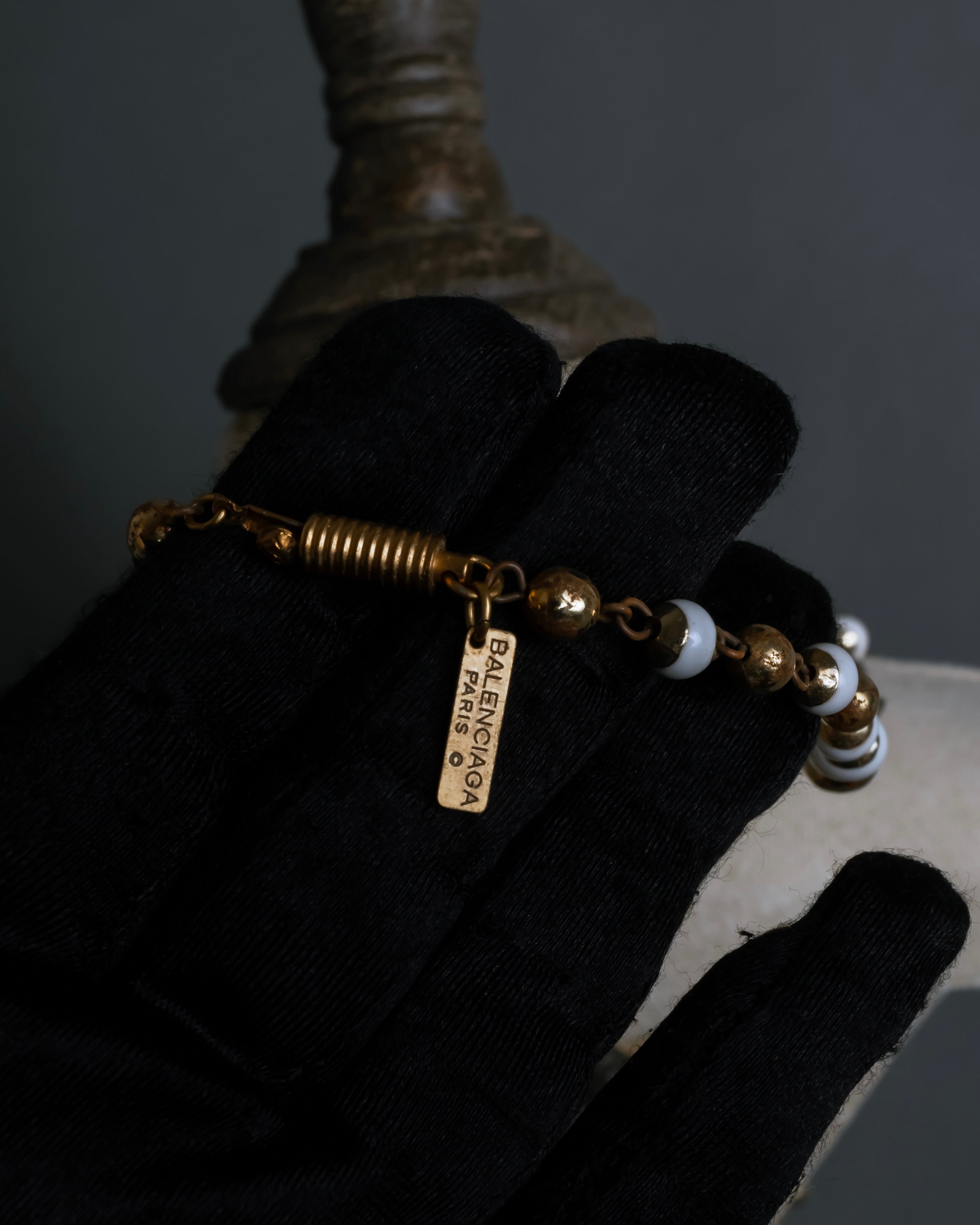 "BALENCIAGA" Leaf motif bijou santoire necklace