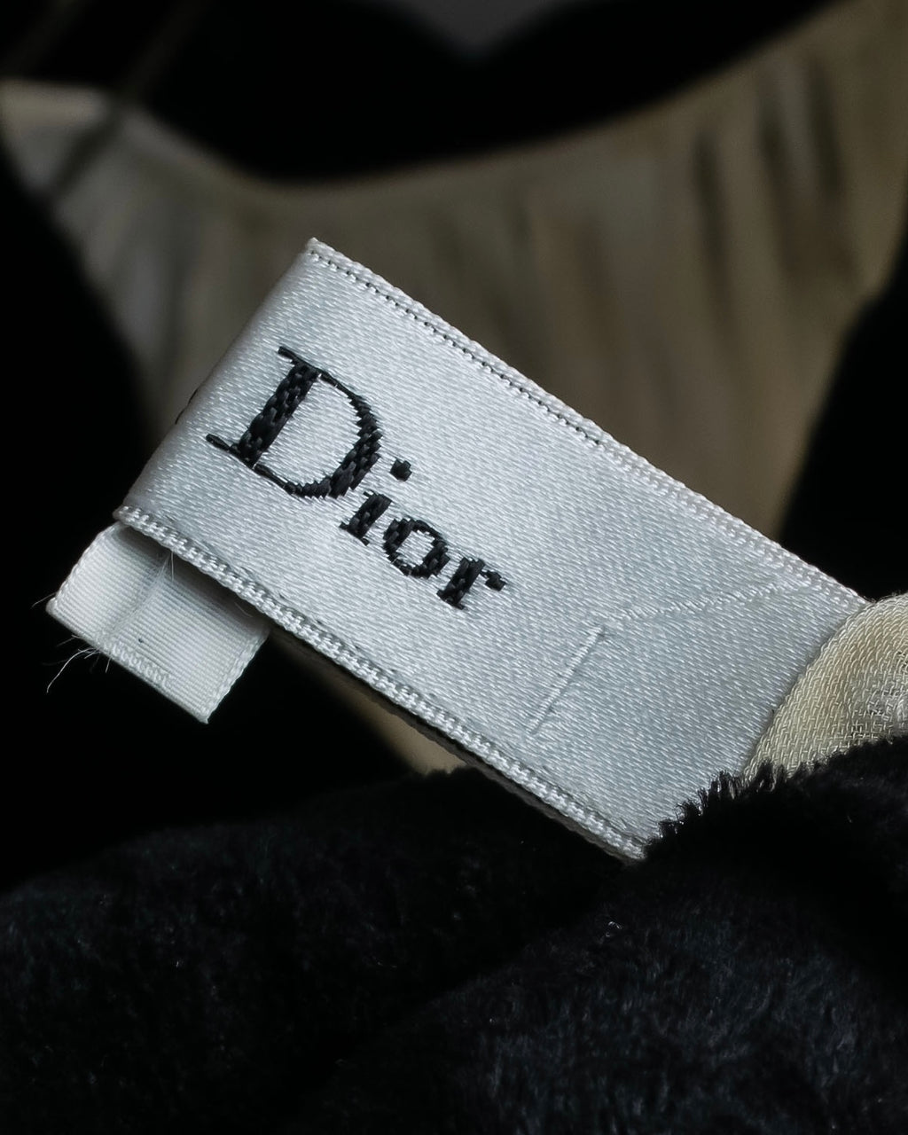 "Christian Dior" Jacquard balloon sleeve dress pullover