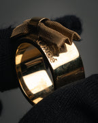 “Chloé” 2010’s mesh ribbon gold ring