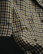 "GUCCI" 80's-early 90's Checked wool cashmere double-breasted jacket