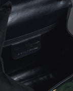 "Salvatore Ferragamo" 90’s Jewelry gold chain design leather bag