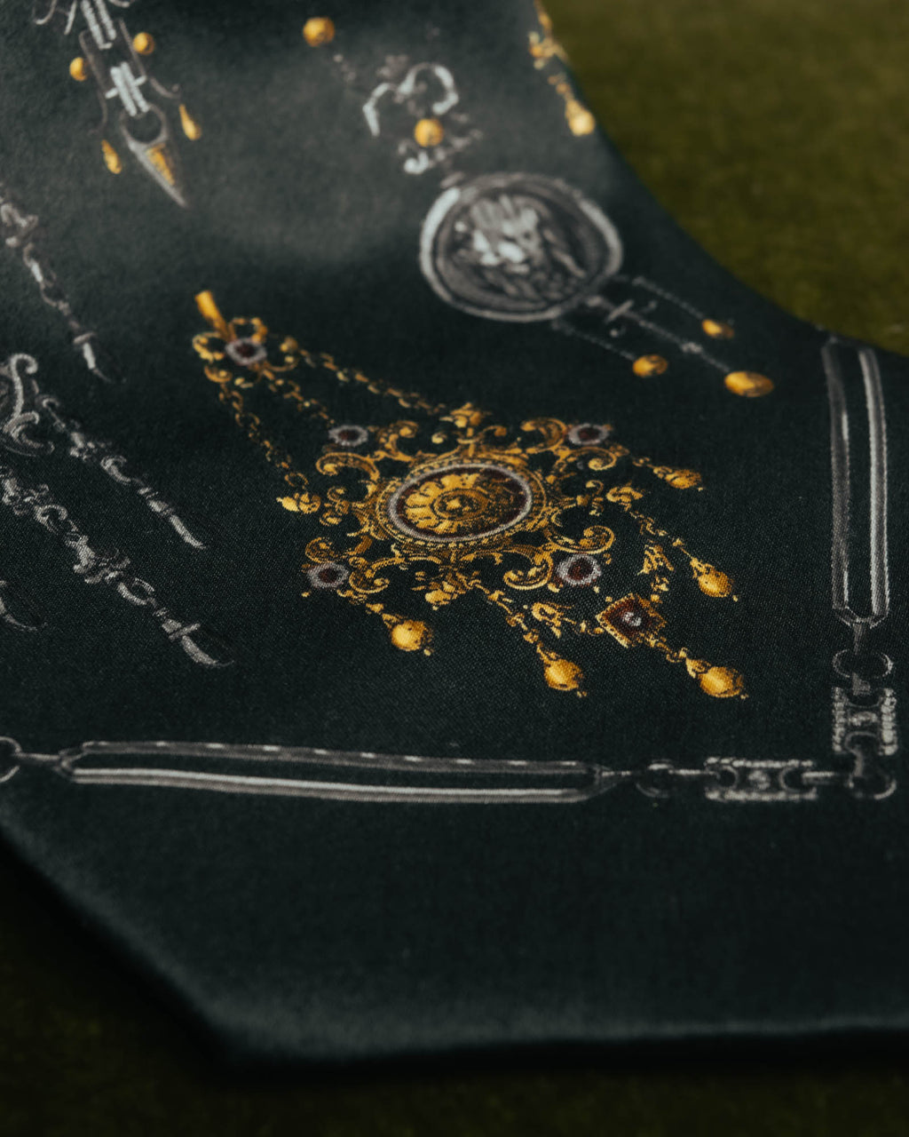 "Gianfranco Ferré" 90's Baroque print silk necktie