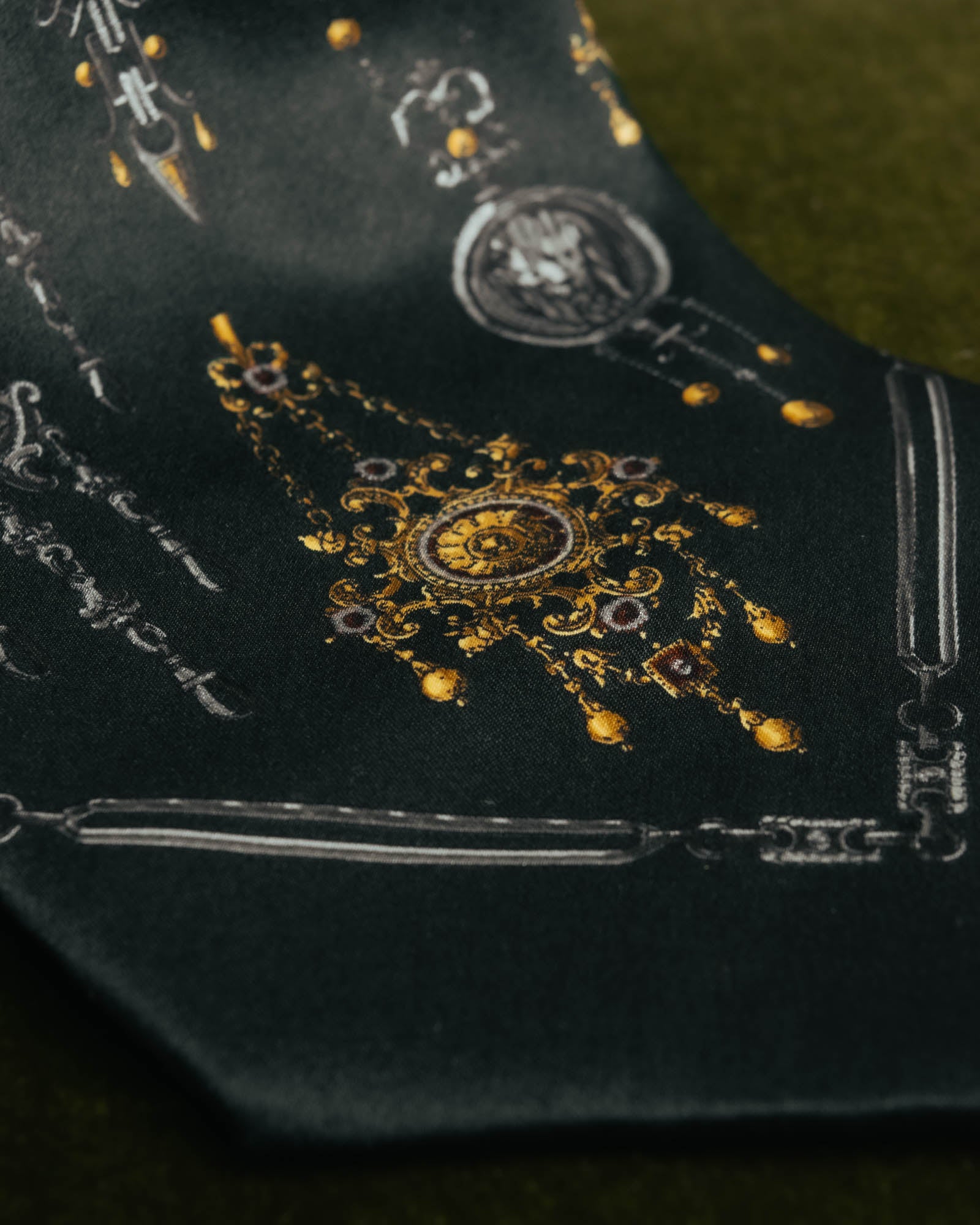 "Gianfranco Ferré" 90's Baroque print silk necktie