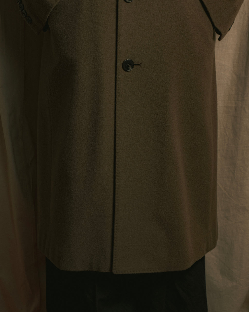 "CHRISTIAN DIOR MONSIEUR" 80's-90's Classic tailored wool melton chester coat