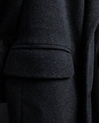 "GIORGIO ARMANI" Double-breasted charcoal gray super maxi chester coat