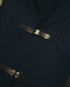 “Salvatore Ferragamo” 80’s-90’s Gancini buckle virgin wool knit jacket