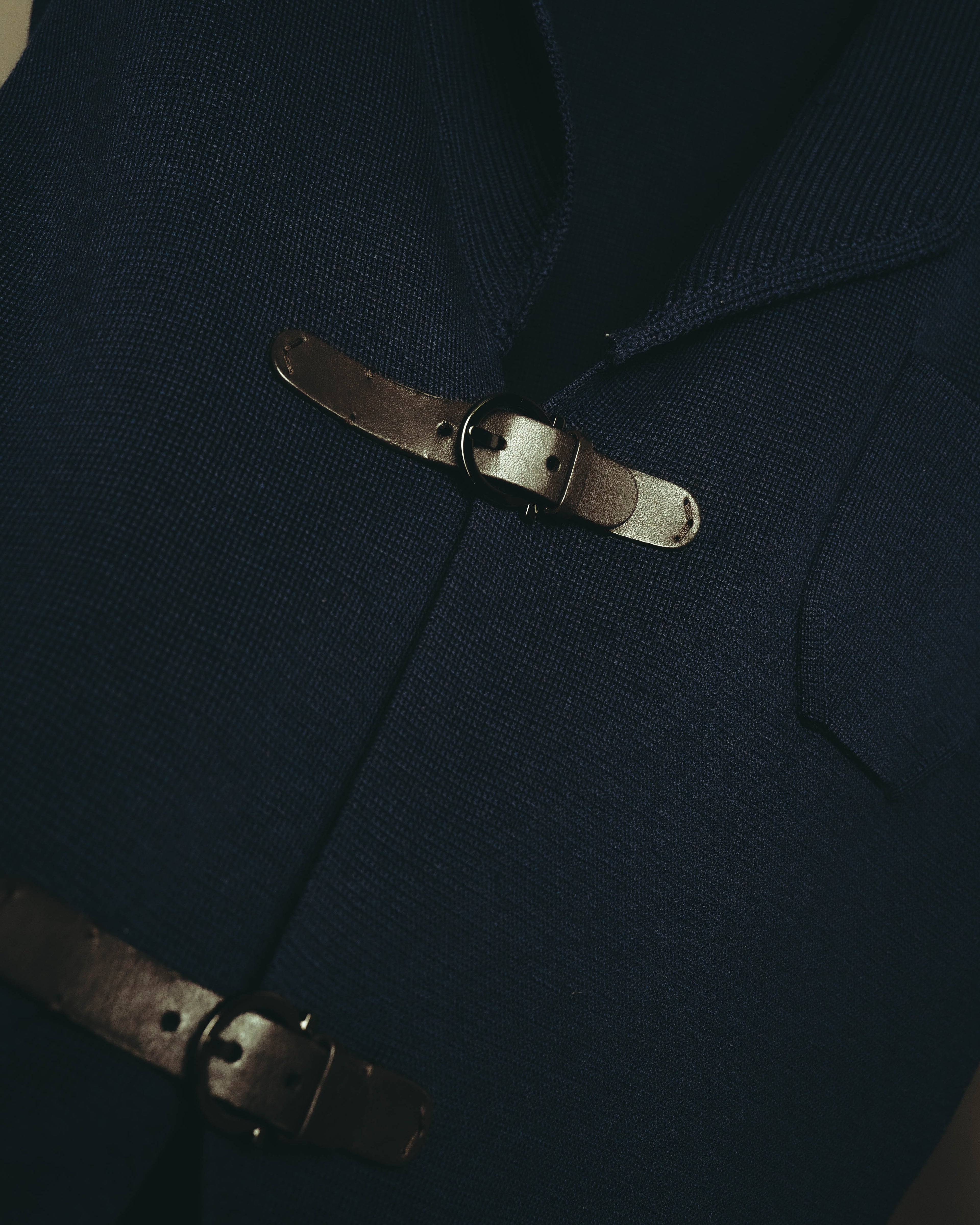 “Salvatore Ferragamo” 80’s-90’s Gancini buckle virgin wool knit jacket