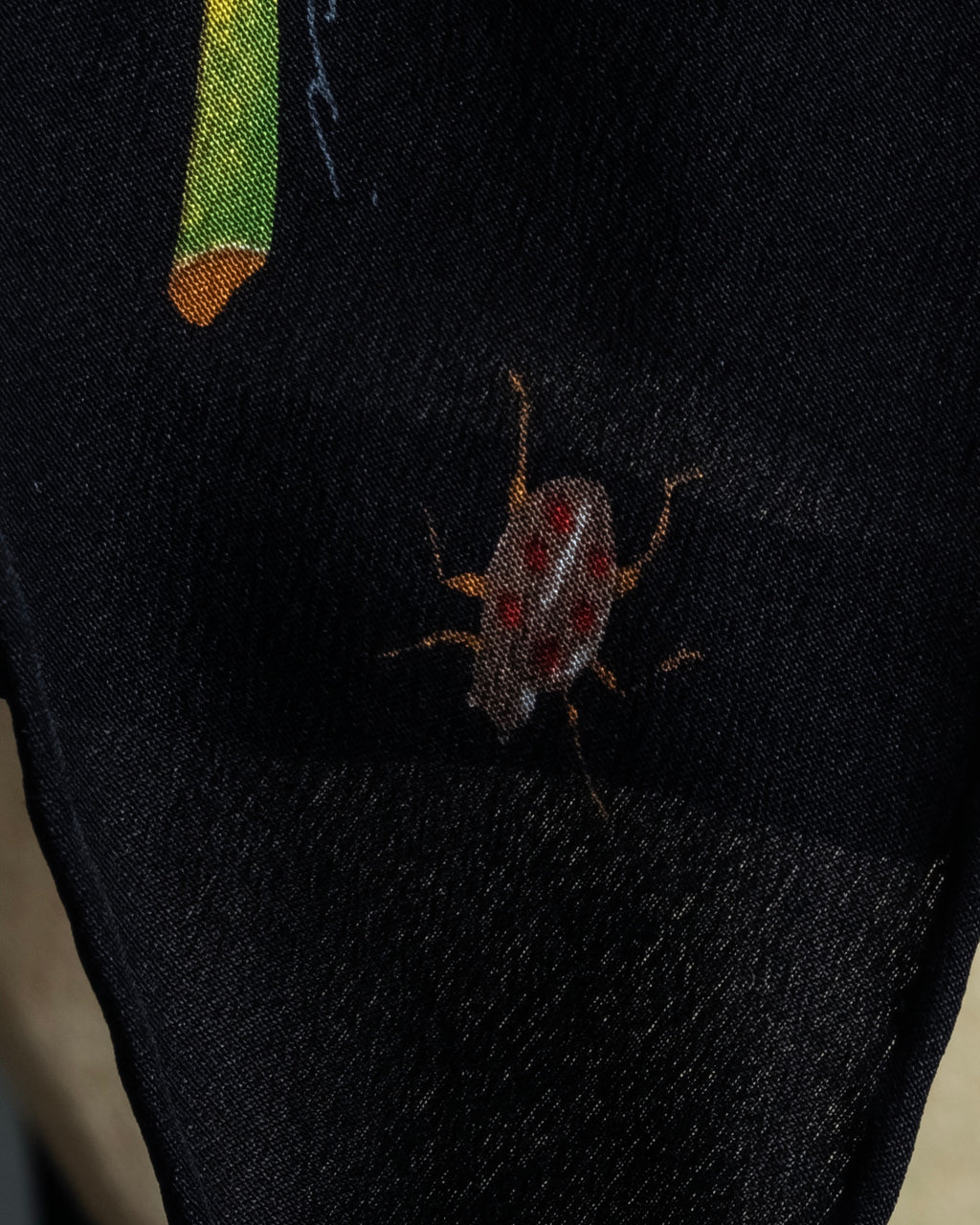 "GUCCI" Flower＆insect motif silk scarf