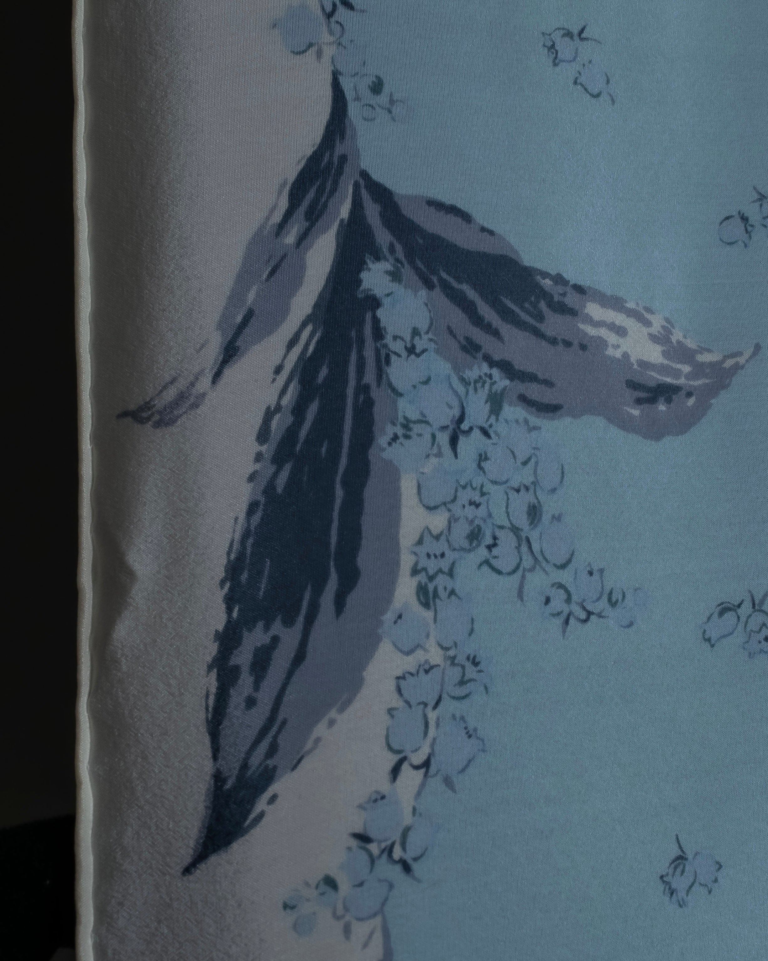 "Christian Dior" Bird motif silk scarf