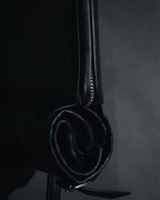 –SPECIAL– "ANN DEMEULEMEESTER" 2010-2013 Transformable roll-top vitello leather bag