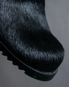 "ISSEY MIYAKE HaaT" Unborn calf shark sole long boots