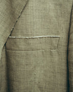 -SPECIAL- “Maison Martin Margiela” 2014SS raw-edge linen tailored jacket