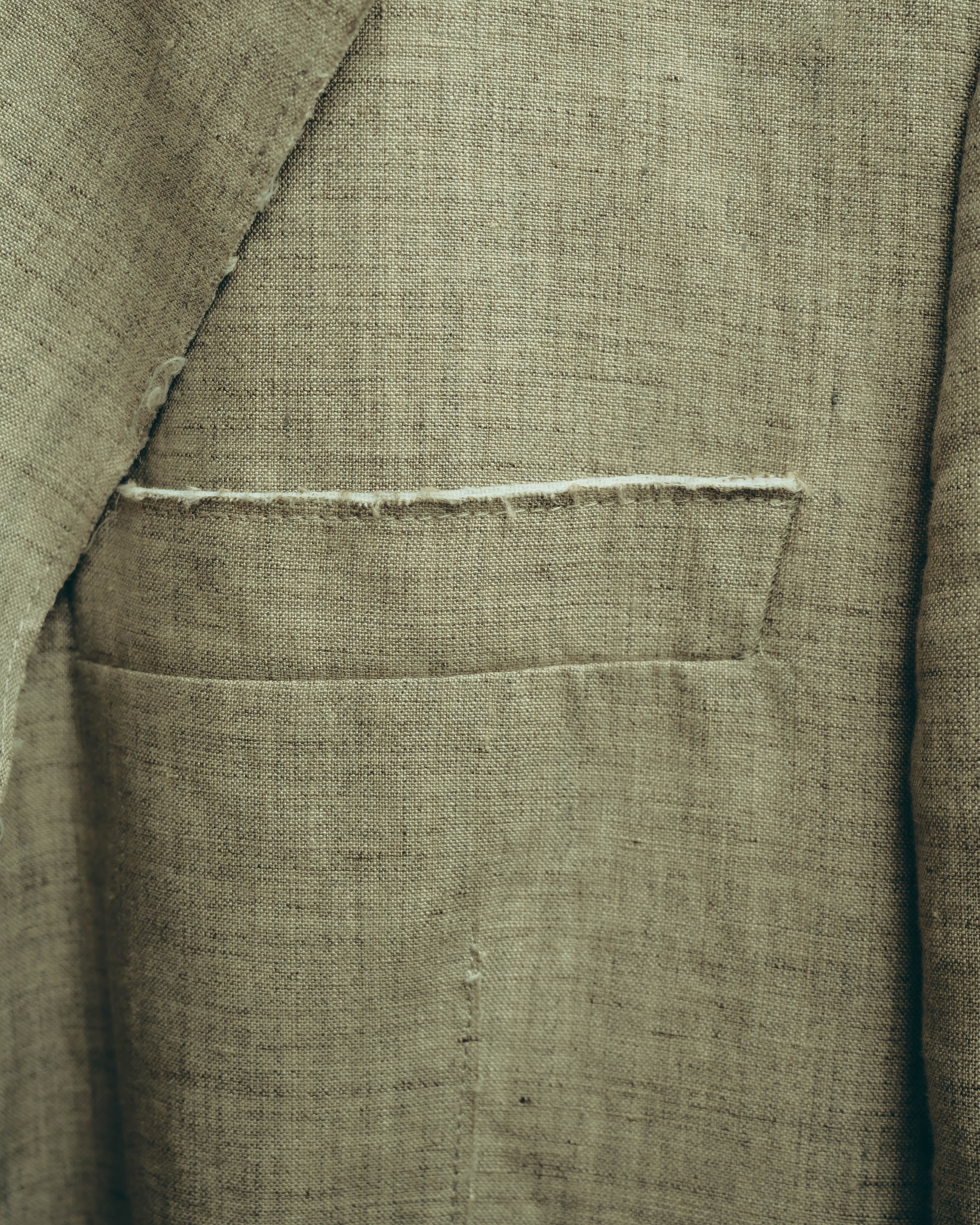 -SPECIAL- “Maison Martin Margiela” 2014SS raw-edge linen tailored jacket
