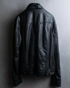 "DIESEL" Oversized stand collar lamb leather jacket