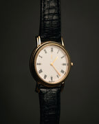 “Yves Saint Laurent” 80’s-90’s coin edge quartz leather watch