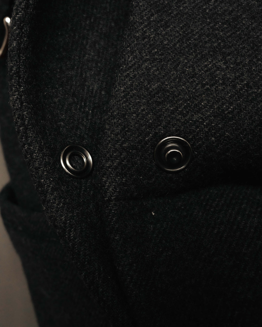 “miu miu” 00’s-10’s Wool angora leather buckle coat