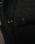 “miu miu” 00’s-10’s Wool angora leather buckle coat