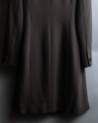"Christian Dior Boutique Paris" Beautiful waist-shape shawl collar long coat