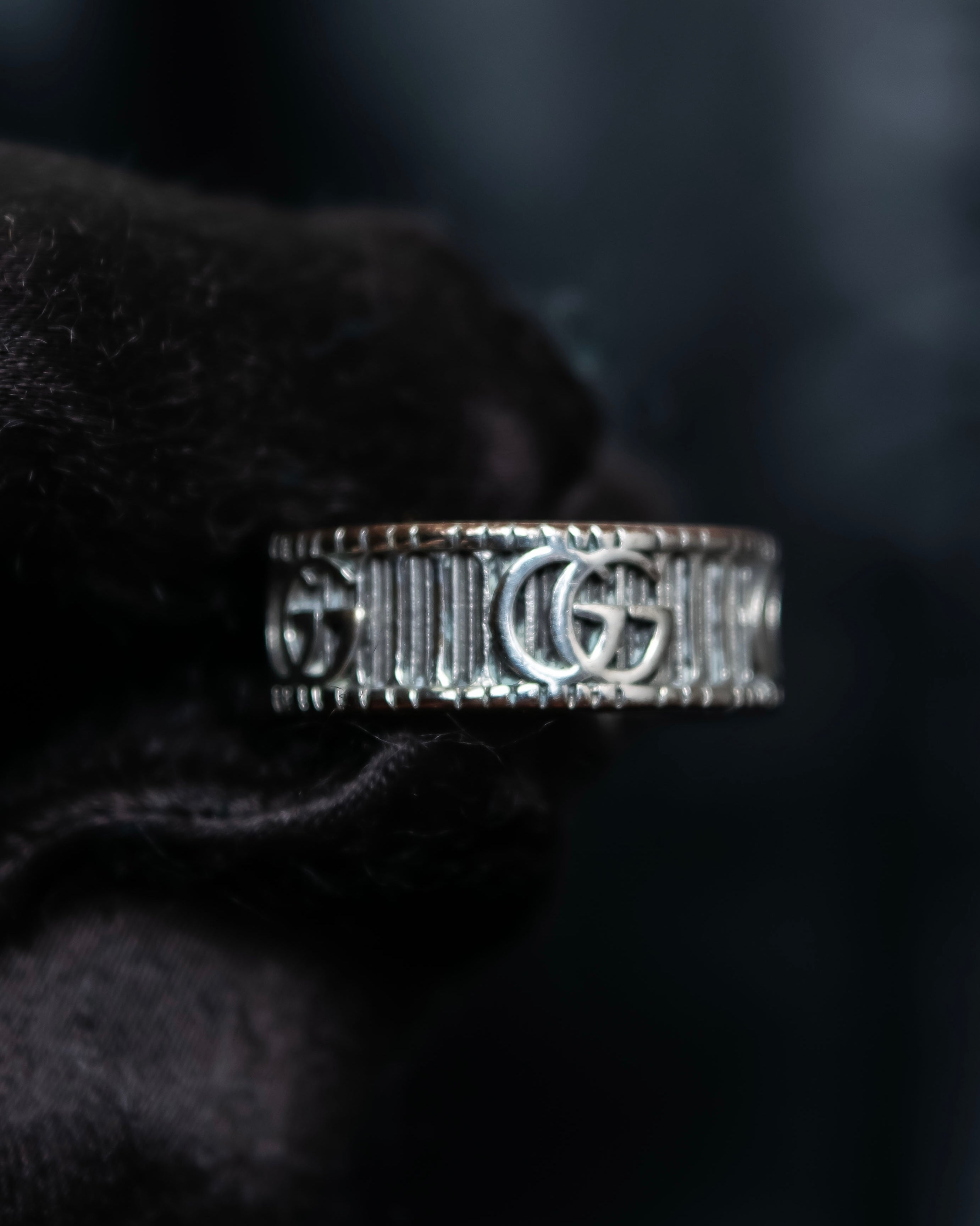 "GUCCI" GG marmont silver 925 ring