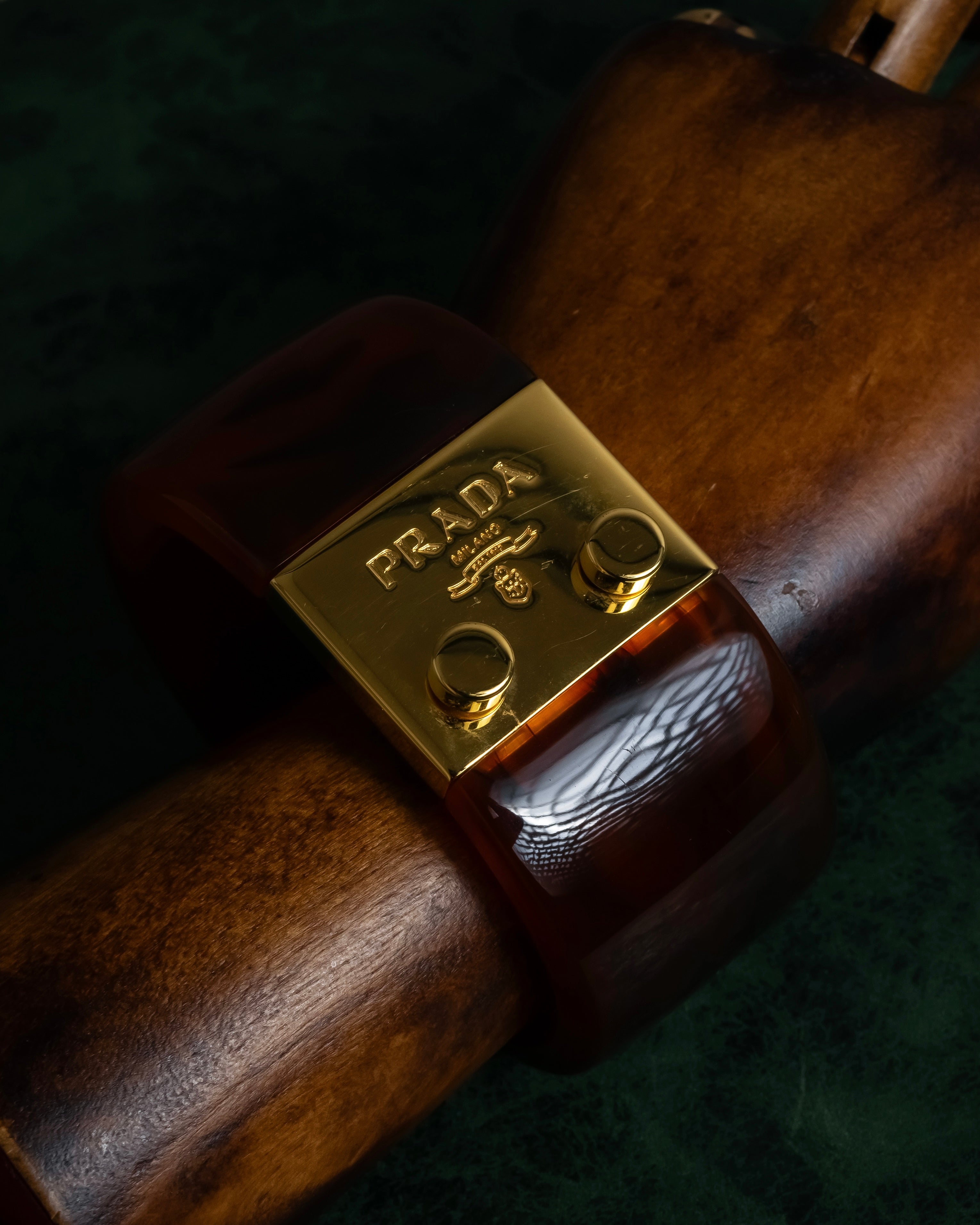 -MOOD Christmas Collections-
"PRADA" Miuccia Prada design tortoiseshell architectural bangle