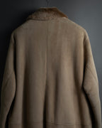 -SPECIAL- "LOEWE" 90's-10's Fur collar cordero lambskin long coat