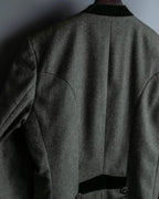 Vintage velor switching Tyrolean tailored jacket