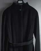 "Max Mara" 90’s-00’s Stand collar belted coat