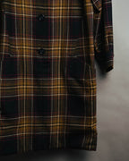 "Yves Saint Laurent" 80's-90's Plaid wool coat dress