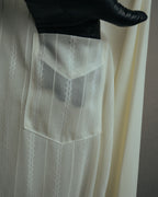 -MOOD Vintage Collections- 70’s-80’s Sheer stripe long point collar shirt