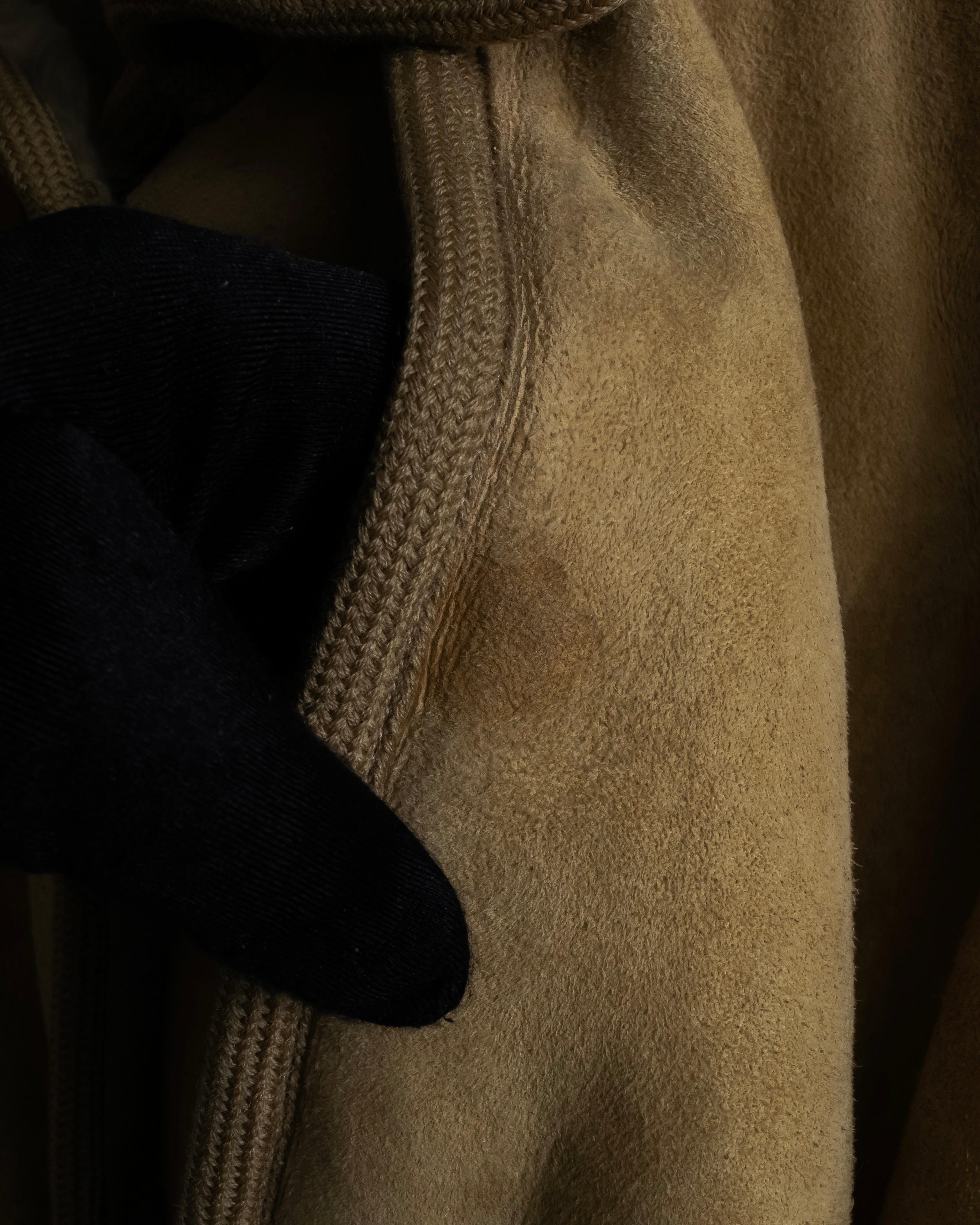 "LOEWE" 90's Panel-switched design mouton shearling coat