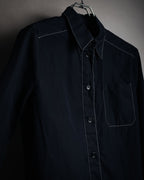 “BOTTEGA VENETA” 2010’s contrast stitch uniform cotton shirt