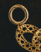 -SPECIAL- “Christian Dior” 70’s-90’s Sculptural openwork gold tone chain bracelet